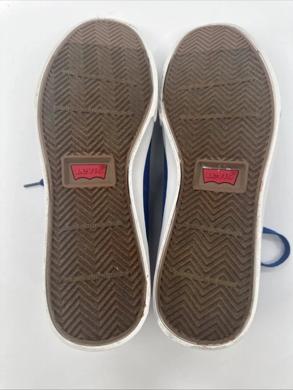 Levis Shoes Mens 11 Low Top Sneakers Blue Canvas Round Toe Lace Up Skater Casual